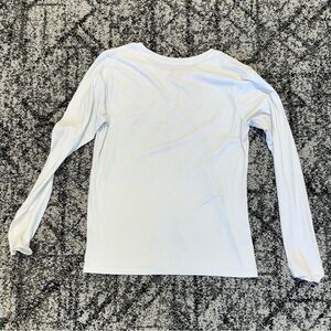 Time and Tru White Fitted Long Sleeve Top